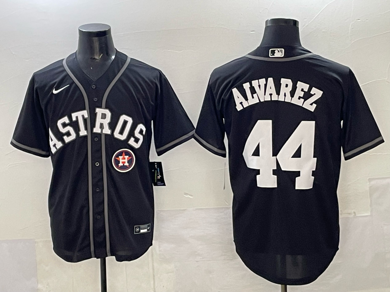 Men Houston Astros 44 Alvarez Black Nike 2025 MLB Jersey 007